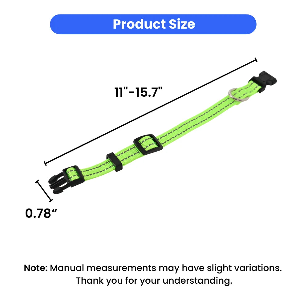 60PCS/Carton Reflective Dog Collars 3 Colors Assorted Adjustable Nylon Pet Collar with Quick Release Buckle for Small Medium Large Dogs