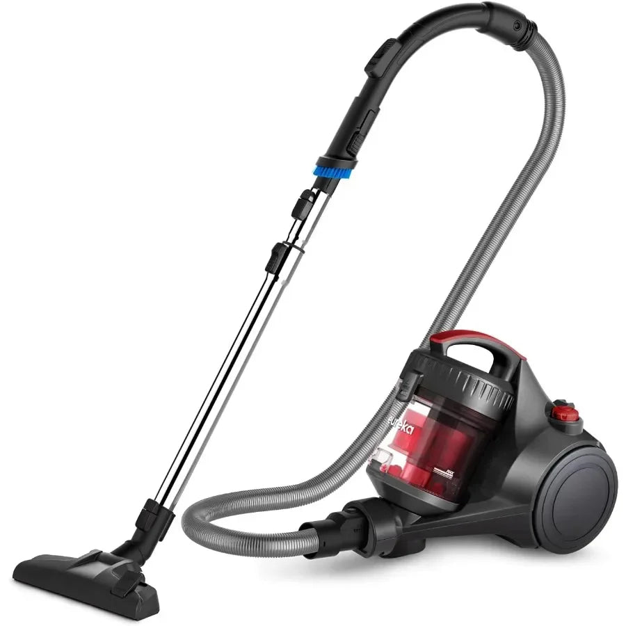 Bagless Canister Vacuum Cleaner, Lightweight Household Vacuum with Powerful Suction for Hard Floors Tile and Carpets Whole Home Cleaning