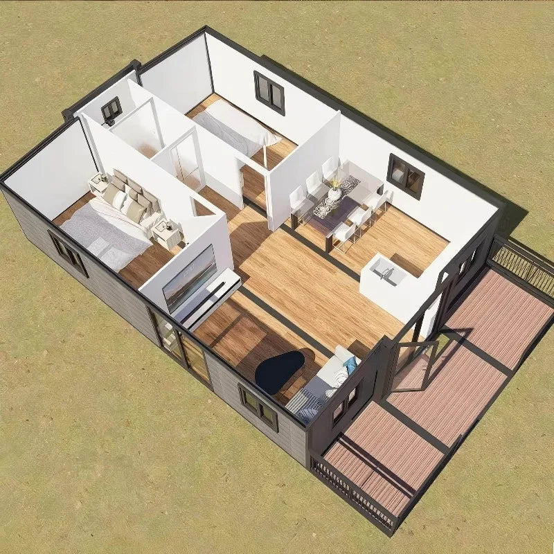 Prefab Container House Portable Prefabricated Homes Container Detachable Tiny House Expandable Container House Modular Office
