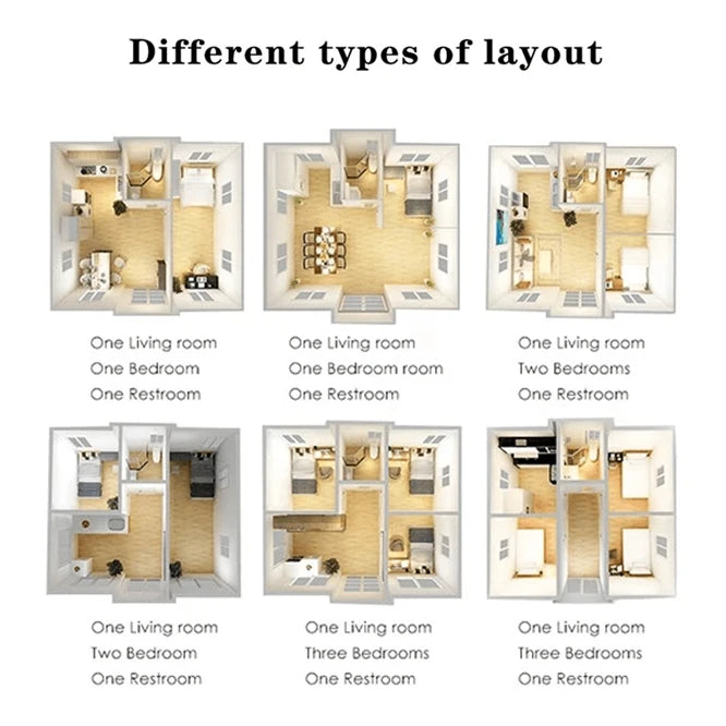 Standard Lightweight Mobile Prefabricated Modular House Quickly Built Tiny House Expandable Bedroom Container House