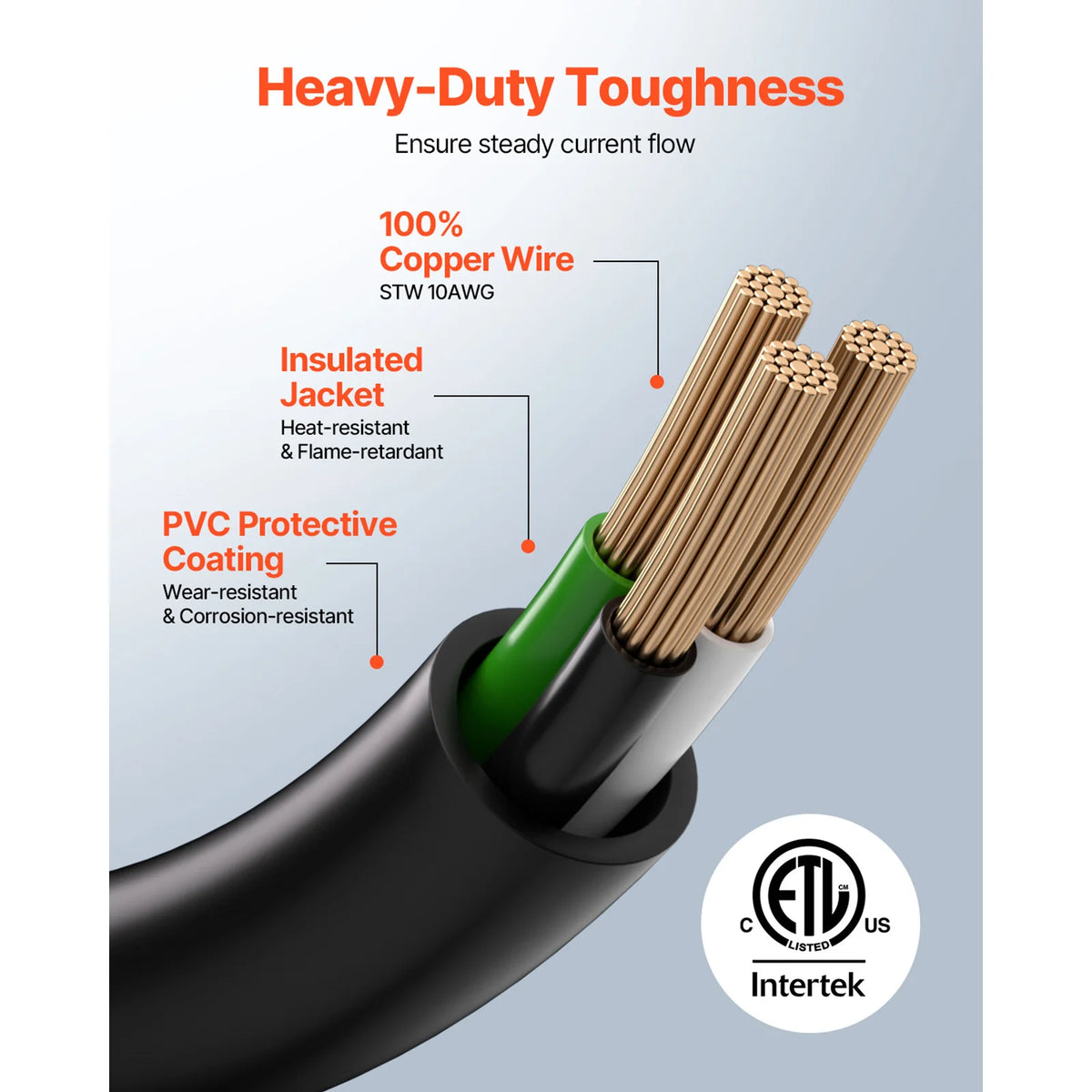SucceBuy 30-Amp 7500Watts / 50-Amp 12500 Watts Generator Extension Cord 50 Foot 250 Volts Heavy Duty Power Cable, NEMA 6-50P to 6-50R SWT Flexible Welder Extension Cord with Storage Bag for Generators