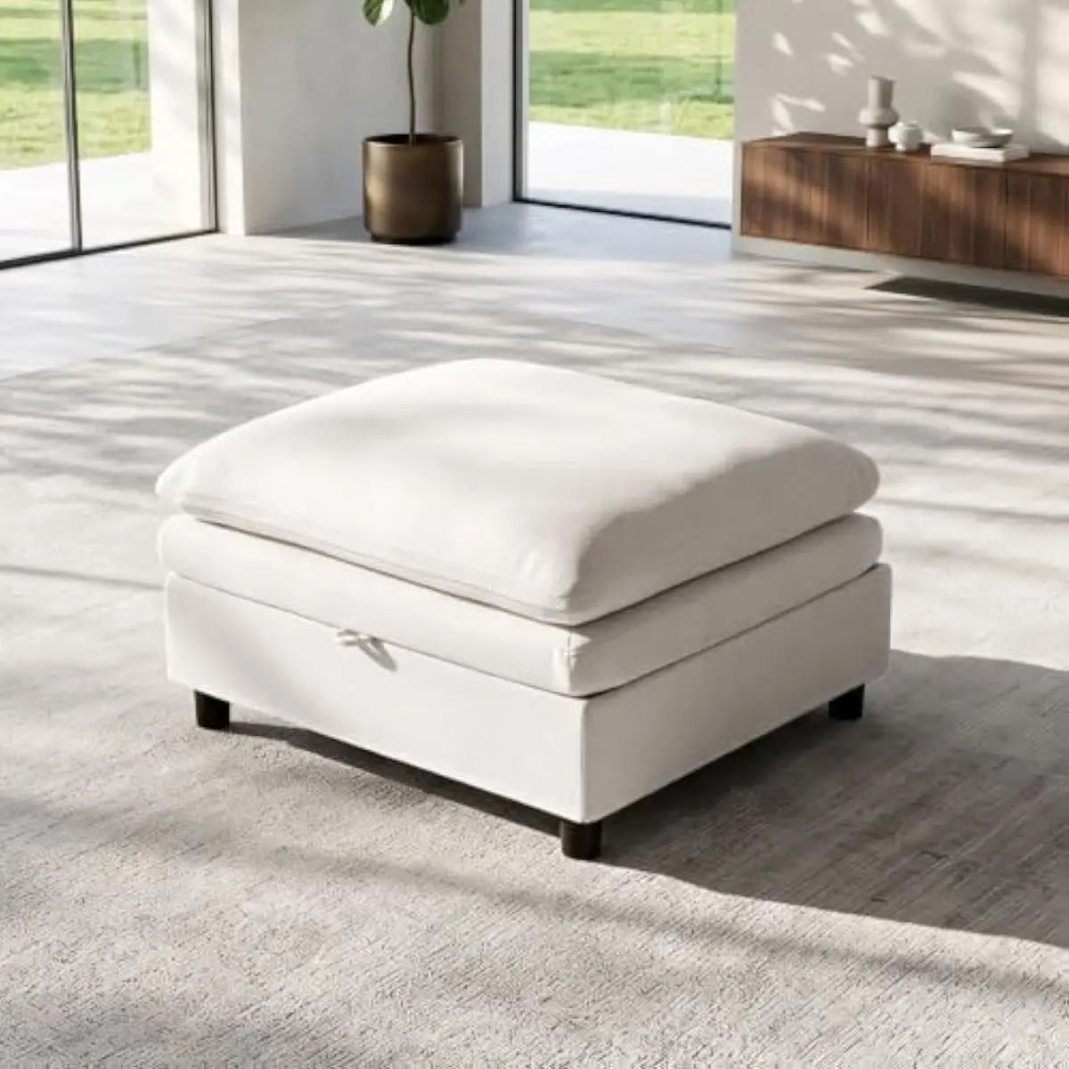 149-inch Extra-Wide U-Shape Sectional Sofa with Deep Seating and Detachable Ottoman • Premium Down-and-Foam Cushions • Solid Har