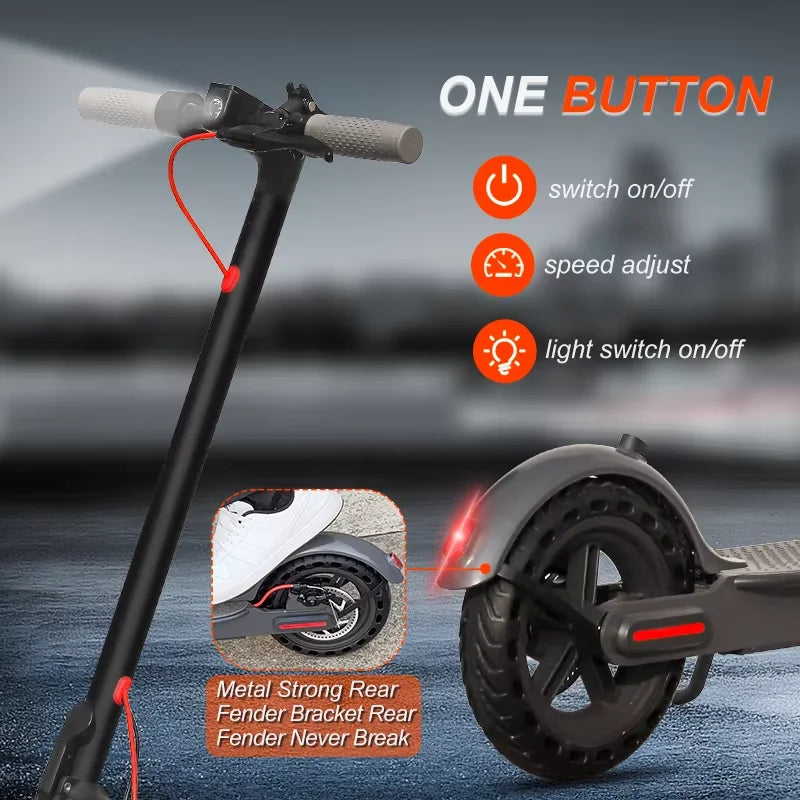 206 NEW Electric Scooter 8.5'' Honeycomb Tire 19mph Max Speed 21 Miles Max Range Dual Braking System Foldable Design APP Control for Adult