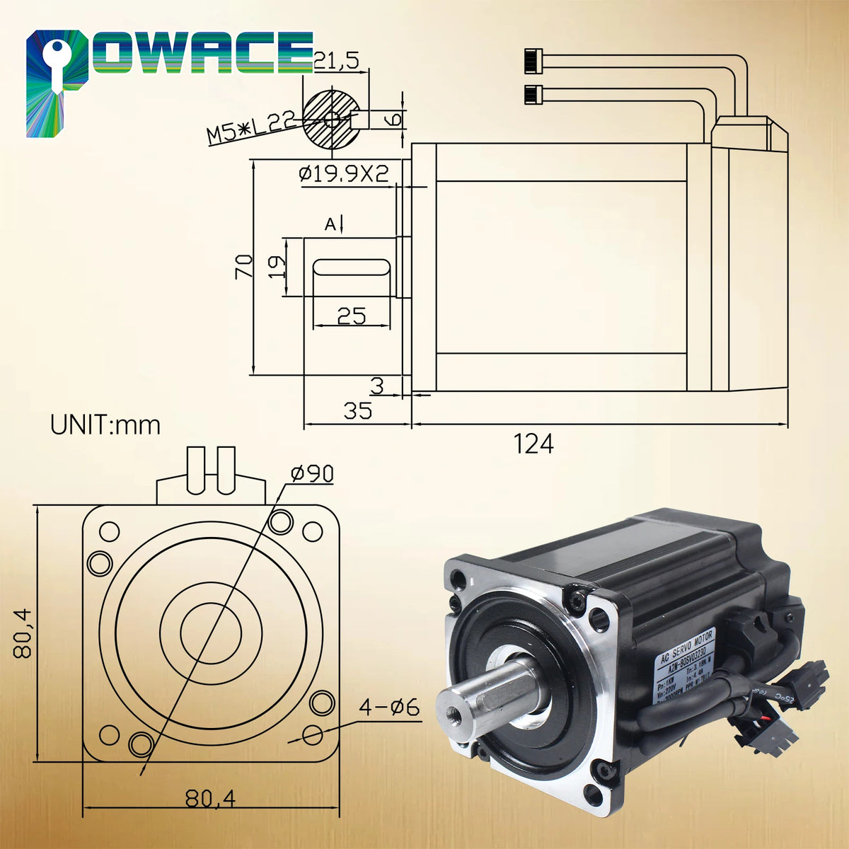 【BR US CZ】Magnetic Encoder 400W 600W 750W 1000W 1KW AC Servo Stepper Motor CNC Kit With Brake Or Not