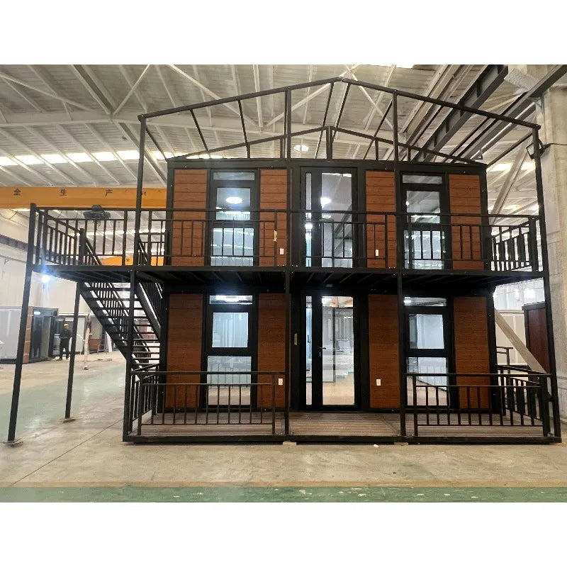 Wholesale Leisure House 2 Story Prefab Tiny Home Outdoor Modern House Mobile Foldable Room Container House Cabins Garden Rooms