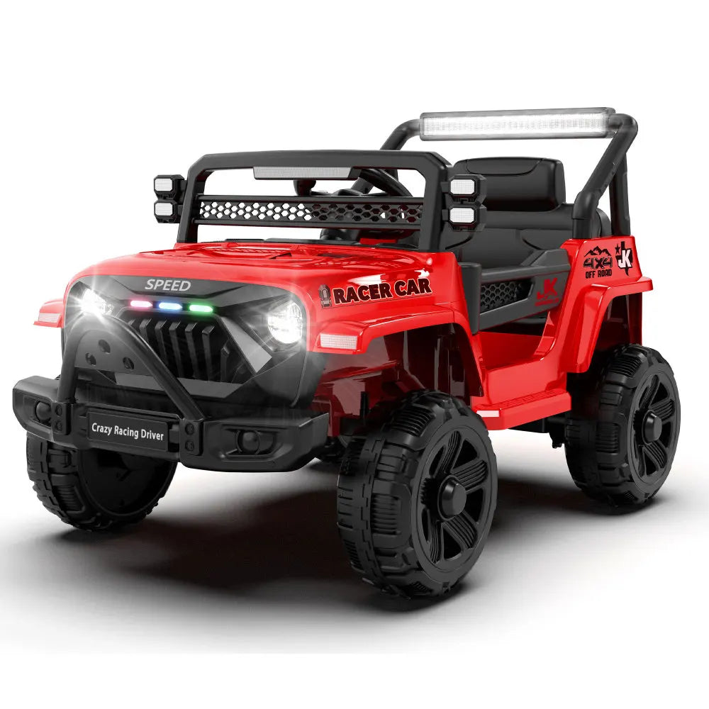 12V Kids Ride On Electric Truck Car W/Parents Control,2WD,Four-wheel Suspension,Early Education Function,Adjustable Volume,USB,MP3,Bluetooth,Microphone Jack,Power Display,LED Lights For Kids Aged 1-4.