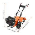 SucceBuy Tiller Cultivator Gas Powered 38CC Garden 4 Steel Adjustable Front Tines For Lawn Garden and Field Soil Cultivation