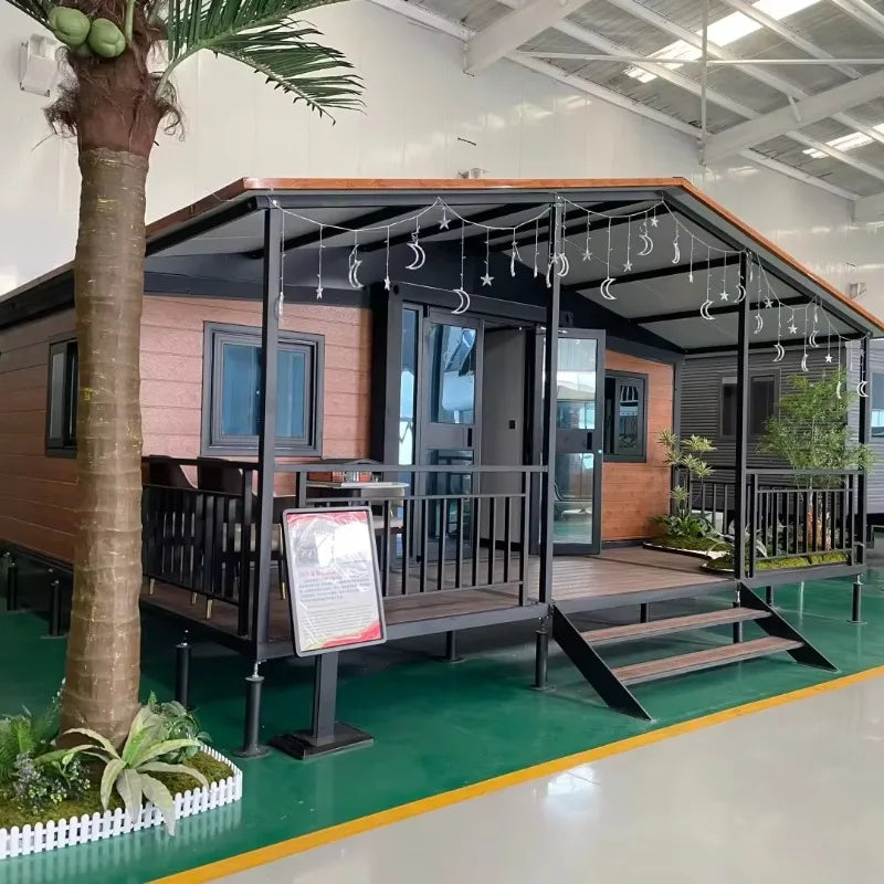 Wholesale Leisure House 2 Story Prefab Tiny Home Outdoor Modern House Mobile Foldable Room Container House Cabins Garden Rooms