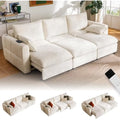 103 Inch Electric Convertible Sofa Bed with One-Touch Remote Control • 3 Adjustable Seating Configurations • 4 Functional Layout