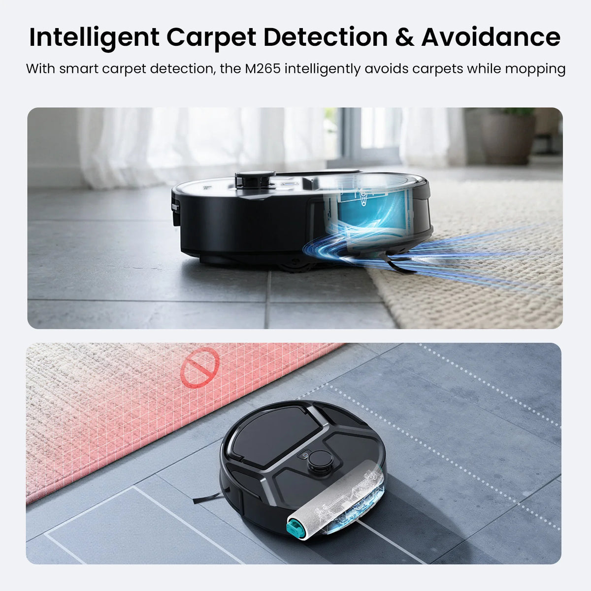 Lefant M265 Robot Vacuum and Mop, 17000Pa Strong Suction, Self-Cleaning Roller Mop with Auto Drying, LiDAR Navigation & Obstacle Avoidance, Tangle-Free Pet Hair, Slim, 5G WiFi,