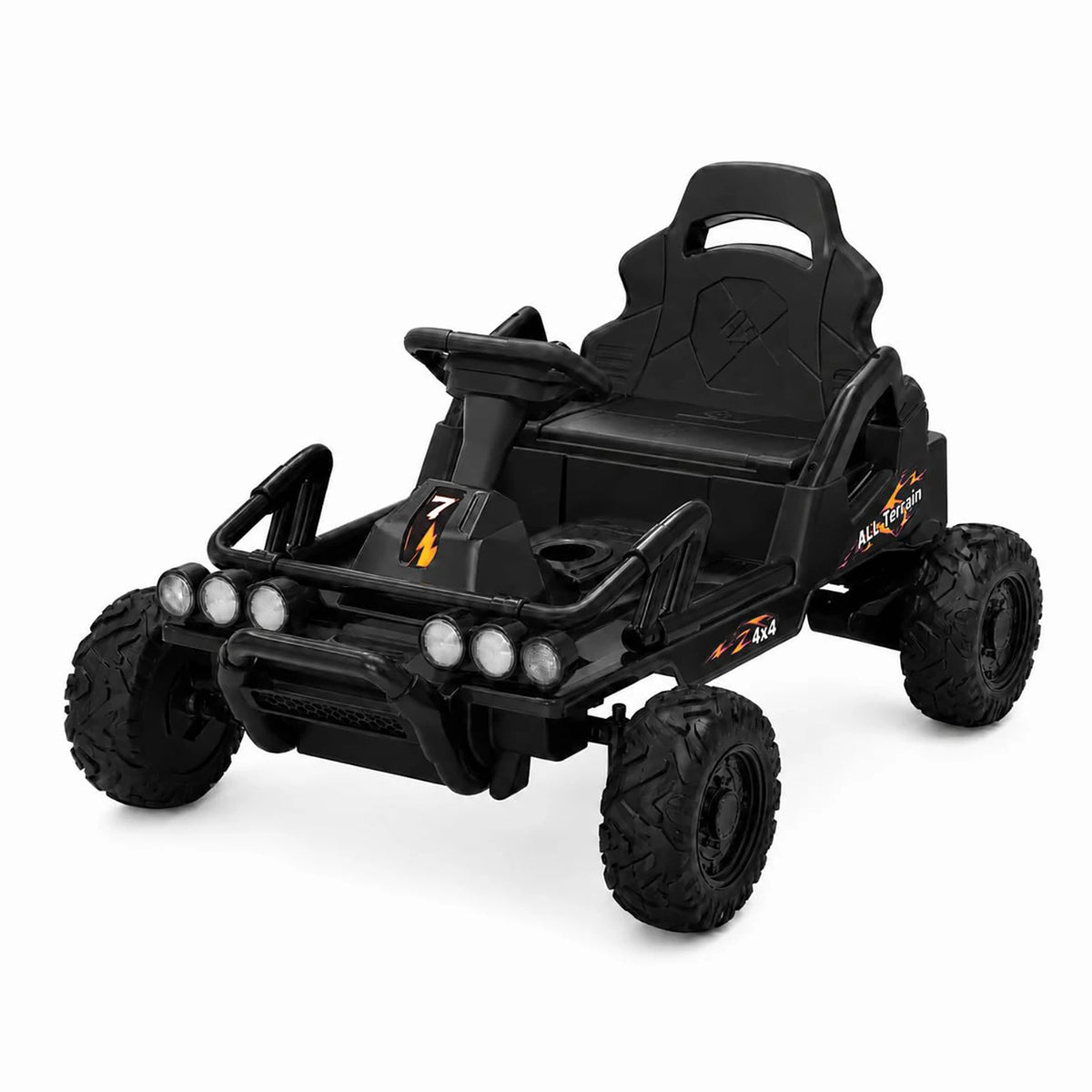 12V Kids Electric Ride On Car, Dual Motors, EVA Wheels, 6 MPH Off Road Racer, 7Ah Battery, 4 Wheel Outdoor Yard Toy For Ages 3-6