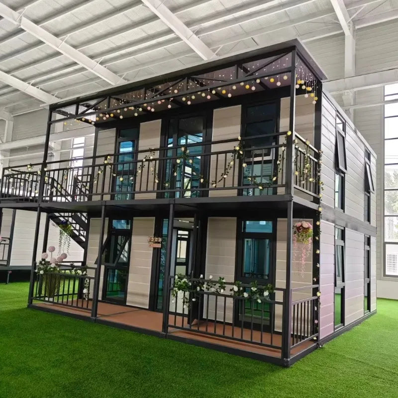 Wholesale Leisure House 2 Story Prefab Tiny Home Outdoor Modern House Mobile Foldable Room Container House Cabins Garden Rooms