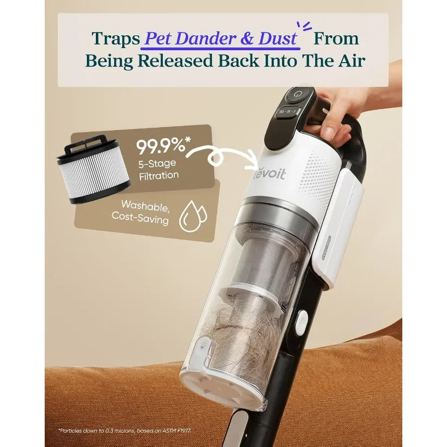 Cordless Vacuum Cleaner, Anti-Tangle for Pet Hair, Up to 50 Minutes