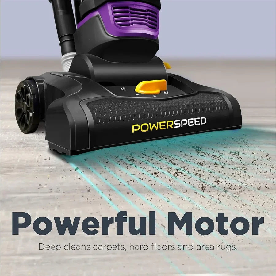 Eureka NEU182B PowerSpeed Bagless Upright Vacuum Cleaner, Lightweight, 5 Height Adjust, Pet Hair Cleaning for Carpet Hard Floor, Washable Filter, XL Dust Cup