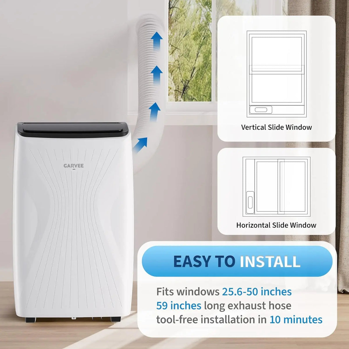 12000/14000 BTU Portable Air Conditioners, Cools Up to 550/700 Sq.Ft, 3-in-1 Free standing AC Unit with Cooling, Dehumidifier & Fan Modes, 24H Timer, Remote Control & Installation Kit