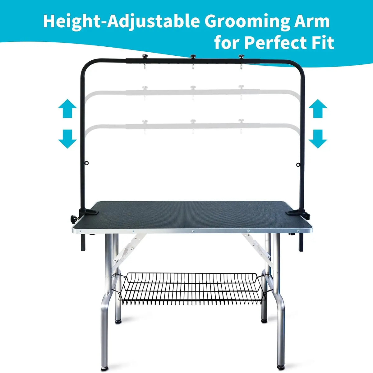 46 Inch Dog Grooming Table for Large Pets, Professional Pet Grooming Station for Large Dogs Home Salon Use