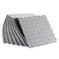 Garage Tiles Interlocking, 12 x 12 x 0.53 inch 50 Pack Garage Floor Covering Tiles, Non-Slip Double-Sided Texture Garage Flooring Tiles, for Garages, Basements, Repair Shops, Silver