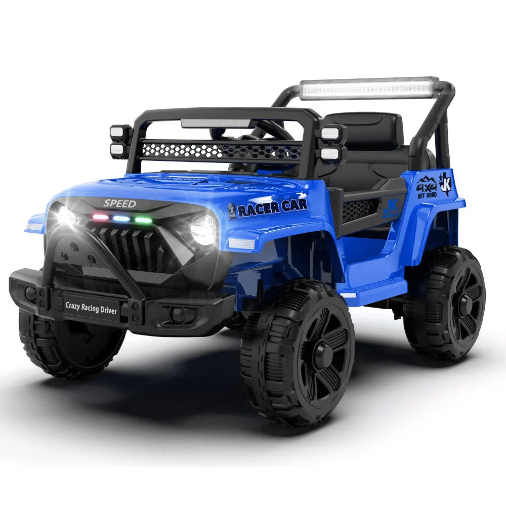 12V Kids Ride On Electric Truck Car W/Parents Control,2WD,Four-wheel Suspension,Early Education Function,Adjustable Volume,USB,MP3,Bluetooth,Microphone Jack,Power Display,LED Lights For Kids Aged 1-4.