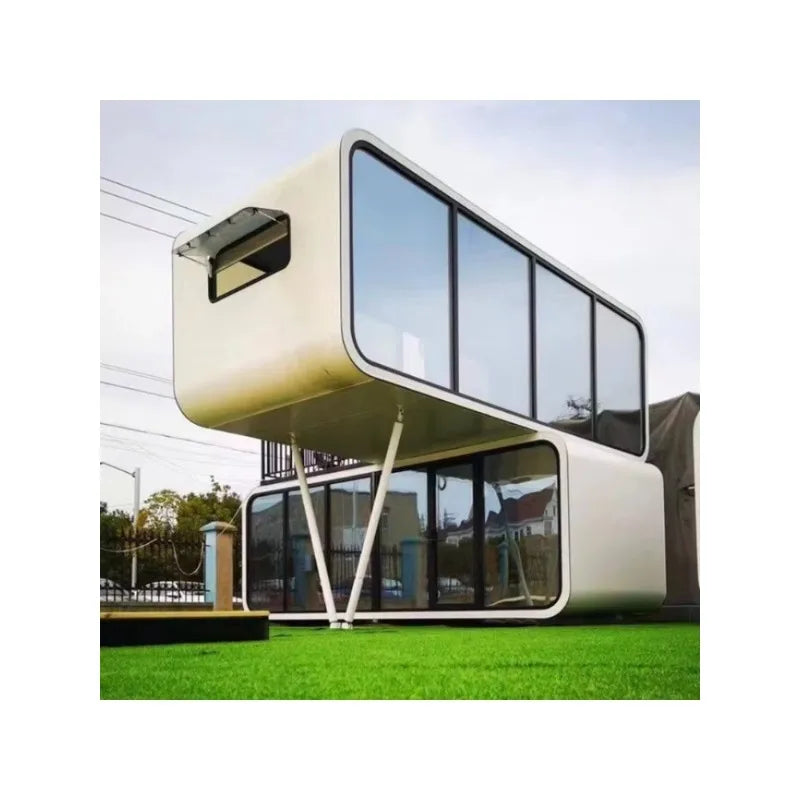 Prefabricated Container House Luxury Modern Mobile Apple Pod Tiny House for Glamping Resort Office Building Living Room Bedroom