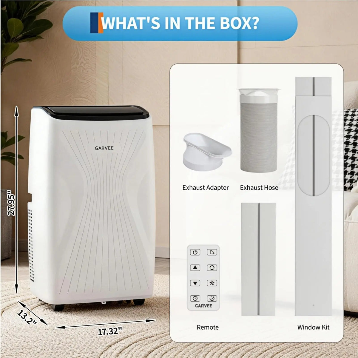 14,000 BTU Portable Air Conditioners, 3-in-1 Portable AC Unit for Rooms to 700 Sq. Ft. with Cooling, Dehumidifier & Fan Modes, Remote, 24H Timer, Installation Kits, Indoor Standing AC for Large Room