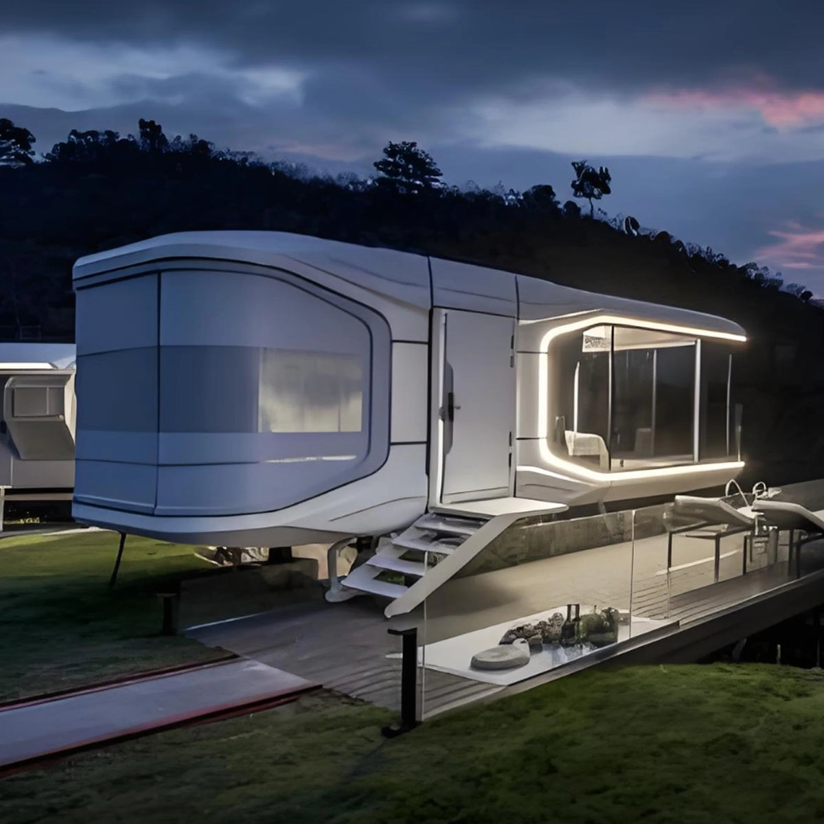 Waterproof Steel Tiny House Outdoor 20ft 40ft Multi-Scene Use Space Capsule Container Prefabricated Home