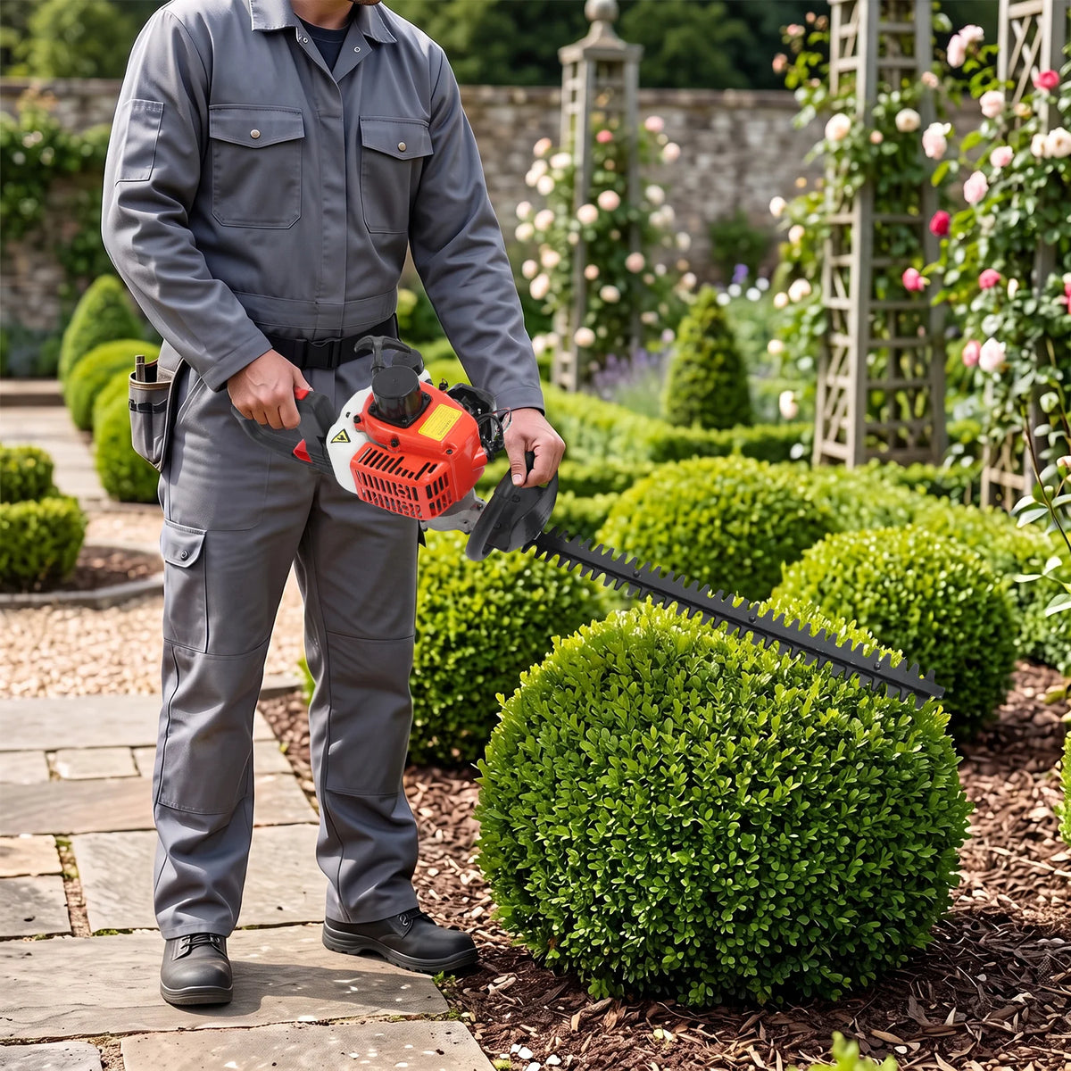 Hedge Trimmer 22.5cc 2-Stroke 0.65kw 65cm Double-Sided Blade for Gardening Greening Pruning Tea Harvesting