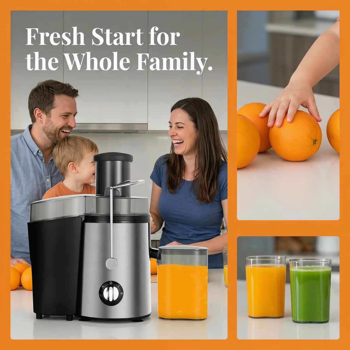 Bestselling Stainless Steel Juicer! 800W High Power, Residue-Free Fresh Juice, Healthy Drinks Made Effortlessly