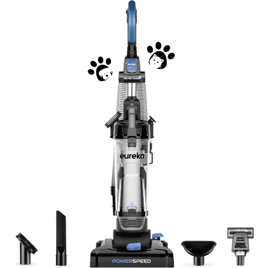 PowerSpeed Lightweight Upright Vacuum Cleaner for Carpet and Hard Floor, Powerful Bagless Upright Vacuum Cleaner for Home Pets,