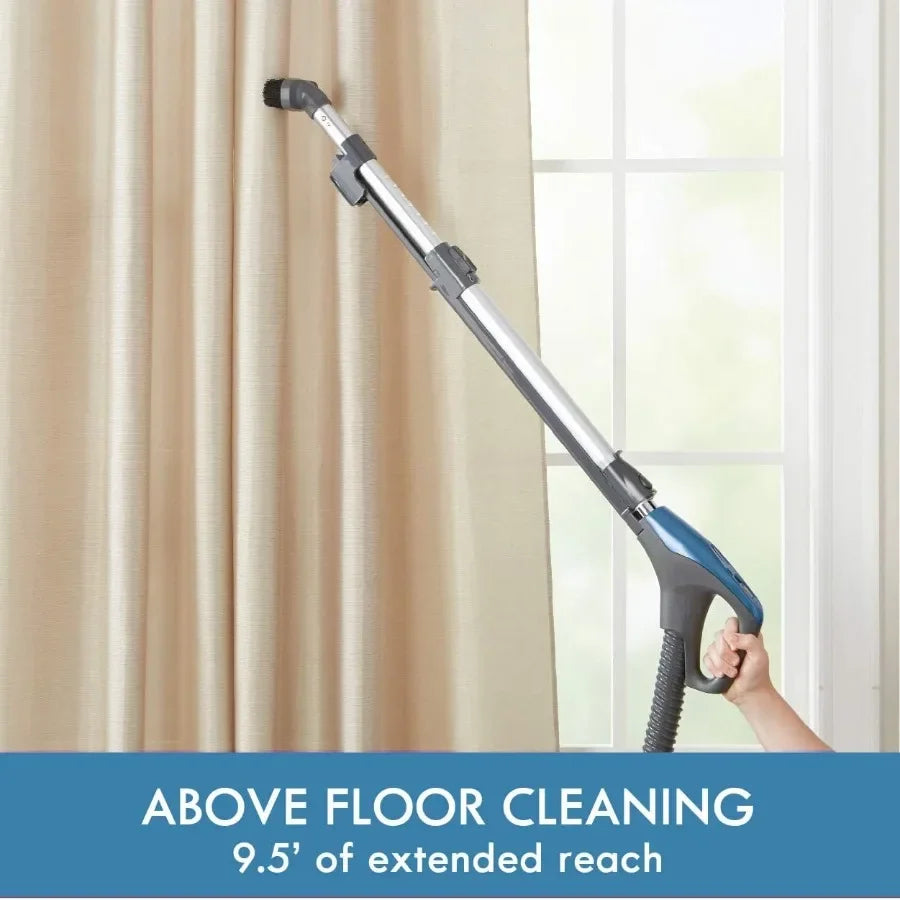 Pet Friendly Lightweight Bagged Canister Vacuum Cleaner, Powerful Suction Vacuum for Pet Hair Hard Floors and Carpets Household Home Cleaning